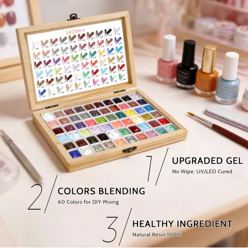 Miniatura 5 de Juego de esmalte de uñas en gel con esponja de 24 colores para dibujo de líneas, diseño de rayas, flores, ombre, rubor, floración, aura, arte
