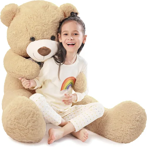 Miniatura 5 de Poutmac Oso de Peluche Gigante de 47 Pulgadas Animal de Peluche Marrón Gran Oso de Peluche Regalo de San Valentín para Novia Animales de Peluche