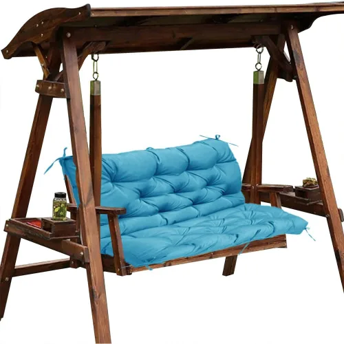 Miniatura 19 de Cojines de repuesto para columpio con respaldo, cojín de banco impermeable para exteriores, 2-3 plazas, para muebles de jardín y patio