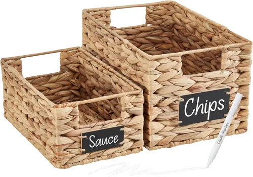 Miniatura 10 de DECOMOMO Cesta de almacenamiento de mimbre, cesta trasera del inodoro, organizador de baño, bandeja para tanque de inodoro, encimera, decoración