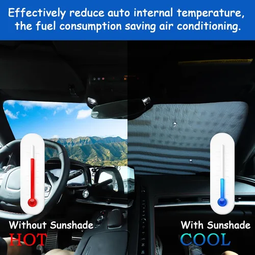 Miniatura 2 de Parasol para parabrisas compatible con Chevrolet Corvette C8 2020-2026, parasol plegable para ventana delantera, visera de protección solar