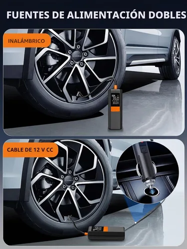 Miniatura 3 de Compresor de aire portátil para inflador de neumáticos, bomba de aire 5 veces más rápida para neumáticos de automóvil, bomba de neumáticos