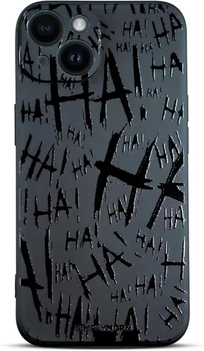 SIMPLYMDRN Funda delgada para iPhone 13 - Diseño Joker Haha - Funda genial para hombres - Cubierta de diseñador de superhéroe villano - Delgada y