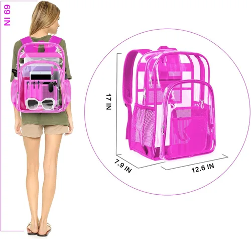 Miniatura 3 de PAMANO Mochila transparente, Rosado, A