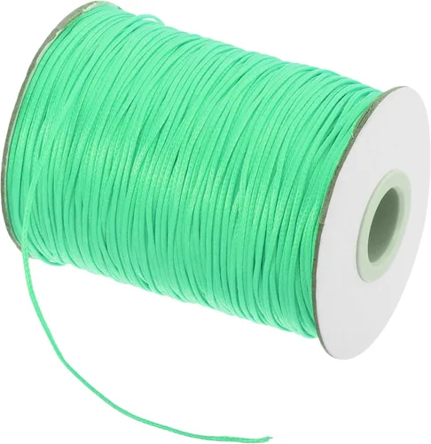 Miniatura 31 de MECCANIXITY Cordón encerado de poliéster encerado de 0.031 in, cuerda de cera de 175 yardas para hacer pulseras, collares, cuentas, joyería y Caqui