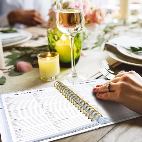 Miniatura 7 de Libro de planificación de bodas, libro de planificación de bodas y organizador para la novia, regalo de compromiso de futura señora, tapa dura