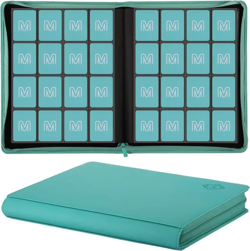 Miniatura 10 de Carpeta de Tarjetas Premium de 16 Bolsillos, Carpeta de Tarjetas de Intercambio Sostiene hasta 1000+ Tarjetas Álbum de Colección de Tarjetas 44 negro