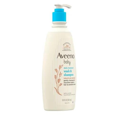 Miniatura 11 de Aveeno Baby Daily Moisture - Jabón corporal suave y champú con extracto de avena, lavado de baño y champú para el cabello 2 en 1, sin desgarros ni