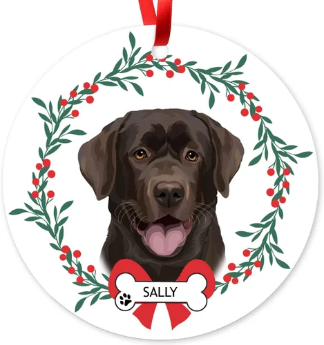 Miniatura 30 de Adorno de Navidad personalizado de Beagle, adorno personalizado con nombre de mascota, regalos para los amantes de los perros Beagle, decoración