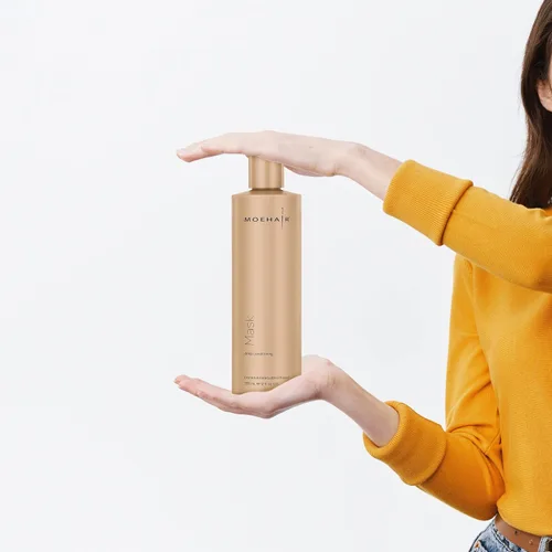Miniatura 7 de MOEHAIR Mascarilla capilar hidratante con manteca de karité, proteínas y aceite de oliva, mascarilla capilar para cabello dañado, suaviza el cabello
