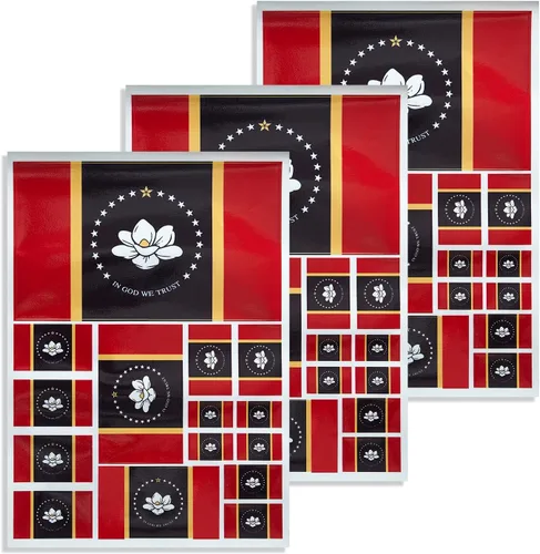 Miniatura 20 de CANTENDO Paquete de 3 calcomanías de bandera de Israel, calcomanías reflectantes de vinilo para automóvil, calcomanías impermeables para parachoques