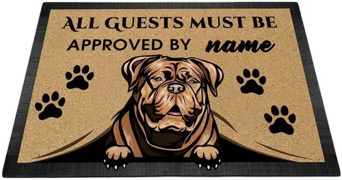Miniatura 12 de Tapete personalizado con nombre de perro que mira al perro Cocker Spaniel, todos los invitados deben ser aprobados por alfombras para decoración