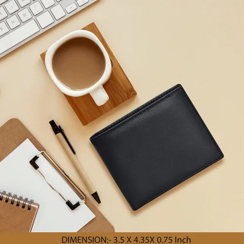 Miniatura 6 de Carteras RFID delgadas para hombres - Cartera de bolsillo frontal de piel genuina