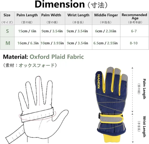 Miniatura 2 de JEELAD Guantes de esquí para niños y niñas, guantes de nieve de invierno, resistentes al viento, guantes de ciclismo para niños y niñas, clima frío