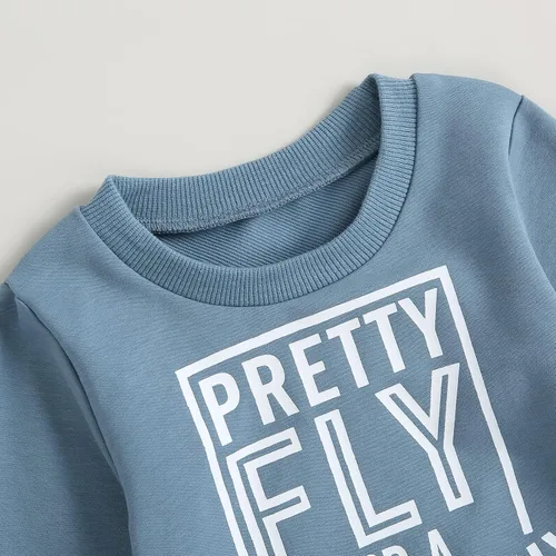 Miniatura 4 de Ropa para bebé niño otoño 6, 12, 18, 24 meses, fútbol de manga larga, conjuntos de tops y pantalones para niños pequeños