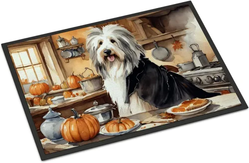 Miniatura 36 de Caroline's Treasures DAC1720MAT Affenpinscher - Tapete de otoño para cocina, con calabazas, 18 x 27 pulgadas, tapete para puerta delantera