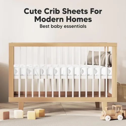 Miniatura 8 de KeaBabies Paquete de 2 sábanas de cuna orgánicas para niños y niñas - 52x28 Sábanas ajustadas para colchón de cuna, cubierta de jersey de algodón