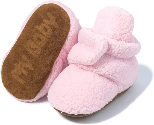 Miniatura 99 de Sawimlgy - Botines de algodón antideslizantes para recién nacido, con agarre, para cuna o para el invierno