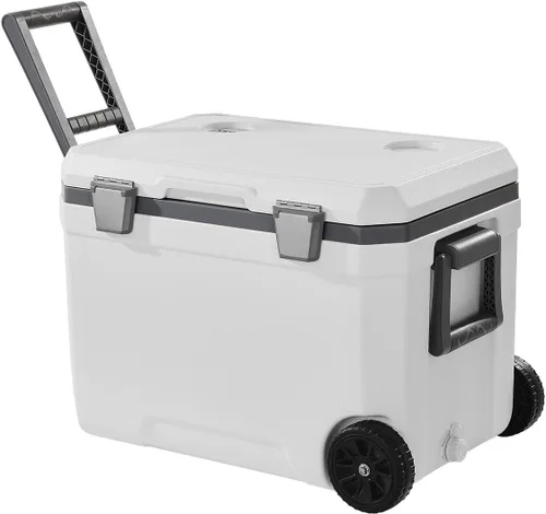 VEVOR Portable Cooler,Hard Cooler with Ice Retention, Heavy-Duty Handles and Strap, Lightweight Rigid Material Insulated Portable Cooler, Suitable