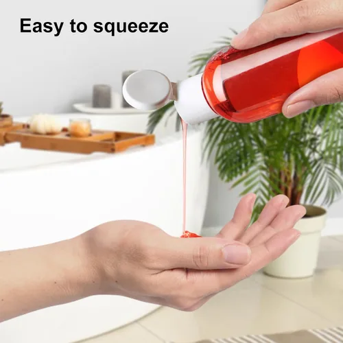 Miniatura 4 de 6 Pack 8 oz Travel Squeeze Bottles with Flip Caps Refillable Empty Plastic Containers for Toiletries Shampoo Lotions Oils
