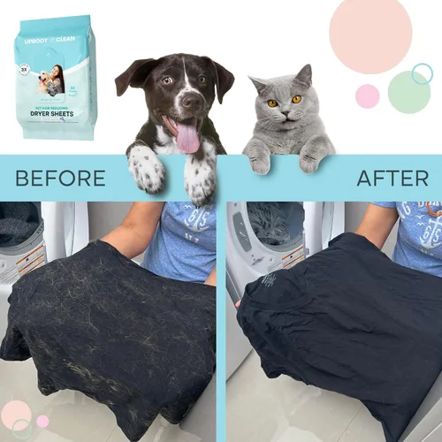 Miniatura 3 de Uproot Clean Hojas secadoras para reducir el pelo de mascotas (50 piezas) aroma a glicina de verano: las mejores hojas de secado de pelo