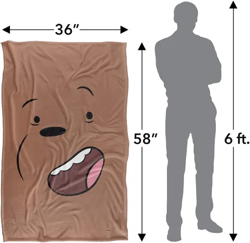 Miniatura 5 de We Bare Bears Grizz - Manta de tacto sedoso, súper suave, 36 x 58 pulgadas