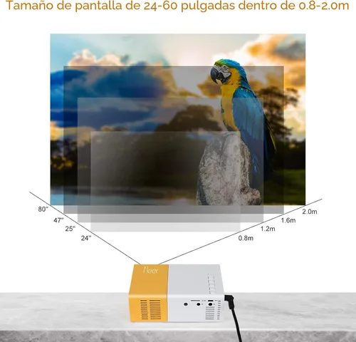 Miniatura 7 de Mini Proyector, Meer Proyector de Video LCD LED Pico Portátil a Todo Color para Regalo de Niños, Película de Video TV, Juego de Fiesta