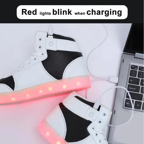 Miniatura 5 de Odema V3 - Zapatos deportivos con luz de carga USB, zapatillas de deporte LED para bailar
