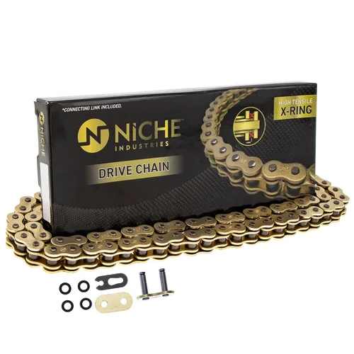 Miniatura 4 de NICHE Cadena de anillo en X 520 de oro 36 eslabones con eslabón maestro de conexión