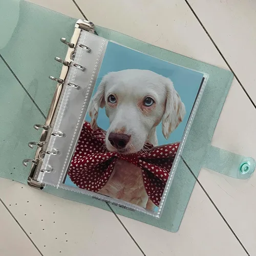 Miniatura 30 de Álbum de fotos de cabina de fotos - Cuaderno con purpurina de 6 anillas, carpeta brillante con 20 fundas para fotos de 2x6 - Se adapta a 80 tiras