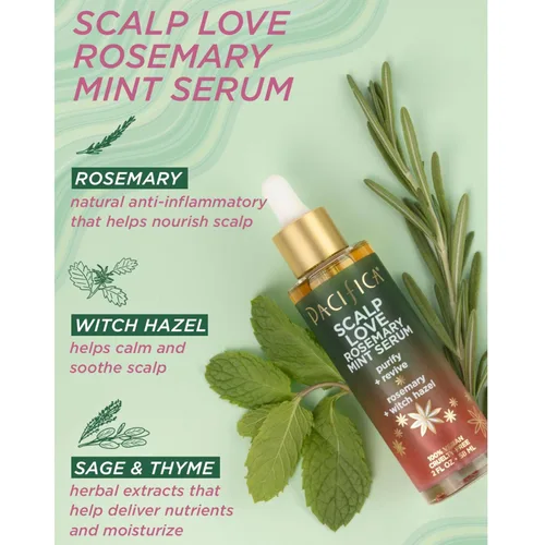 Miniatura 2 de Pacifica Scalp Love - Suero de menta y romero – Suero para el cuero cabelludo seco, escamoso y con picazón, tratamiento hidratante, hidratante