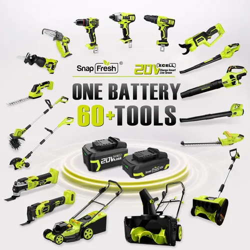Miniatura 9 de SnapFresh Juego de taladro inalámbrico de 20 V, taladro eléctrico de 3/8 pulgadas con 2 velocidades variables, ajuste de par 21+1, LED, 43 brocas