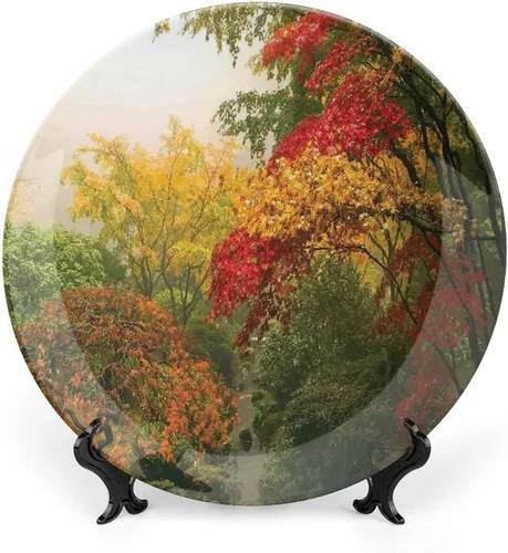 Miniatura 13 de Plato decorativo de 6 pulgadas, cerámica campestre, románticas flores amarillas, placa de exhibición para cenas, eventos de lujo, cena, bodas
