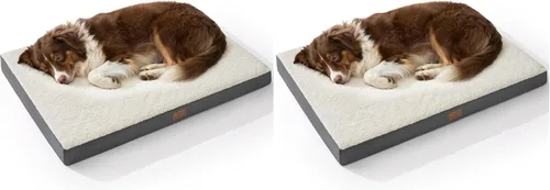 Miniatura 49 de Bedsure Camas para Perros Tamaño Grande - Cómodas Camas Planas para Mascotas con Funda Lavable Extraíble, Alfombrilla de Espuma Ortopédica
