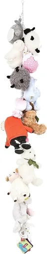 Mkono Cadena de almacenamiento de metal para animales de peluche, organizador de 20 clips para juguetes de niños, soporte de exhibición para cuarto