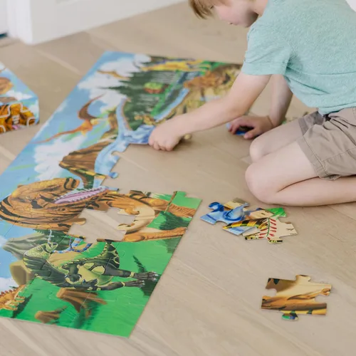 Miniatura 2 de Melissa & Doug Land of Dinosaurs - Rompecabezas, diseño de dinosaurios, (48 piezas, 4 pies de largo)