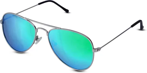 onlyamazing Gafas de sol de aviador de metal para niños con protección UV lentes de espejo para niños de 5 a 12 años