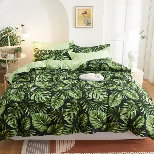 Miniatura 11 de Feelyou - Juego de funda de edredón con 2 fundas de almohada, de microfibra suave de poliéster, diseño de frutas de caricatura, individual y queen