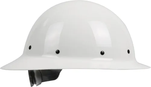 Dynamic WolfJaw - Casco duro de fibra de vidrio de ala completa, con ajuste giratorio Blanco
