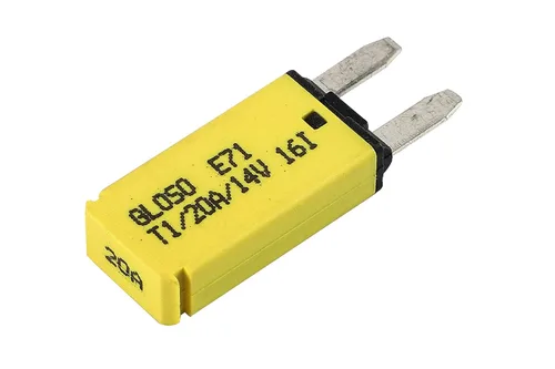 GLOSO Mini disyuntor ATM E71 0.110 in Disyuntores automáticos de 20 amperios de reinicio automático (T1) - 1 paquete (20A)