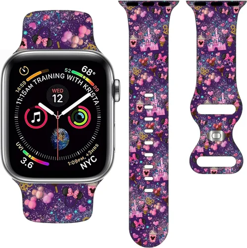 Miniatura 17 de Correa de Dibujos Animados Compatible con Apple Watch 38mm/40mm/41mm/42mm/44mm/45mm/46mm, Correas Lindas de Reemplazo para Apple Watch Series 10 9 8