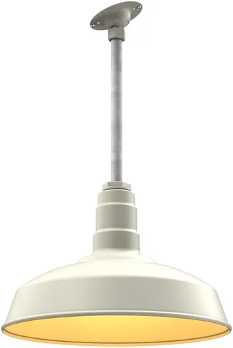 Miniatura 11 de Steel Lighting Co. Carson Barn Light Colgante montado en el techo Cúpula de 16 pulgadas Cable negro Luz de acero de estilo industrial