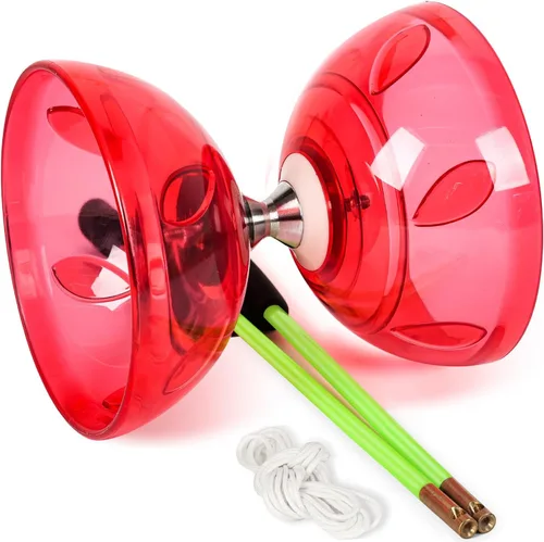 Miniatura 10 de BodyRhythm - Juego de cinco rodamientos de yoyo chino con varillas de fibra de vidrio, cuerdas ajustables para todas las edades, lo mejor para Azul