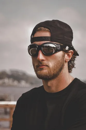 Miniatura 4 de Birdz Eyewear Eagle - Gafas de seguridad acolchadas para motocicleta, 2 pares, marco negro con lentes ahumados transparentes y polarizados, gafas