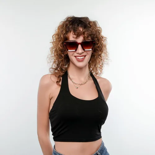 Miniatura 128 de FEISEDY Gafas de sol cuadradas retro de los años 90 para mujeres y hombres, gafas de sol rectangulares gruesas de moda con protección UV400 B2385