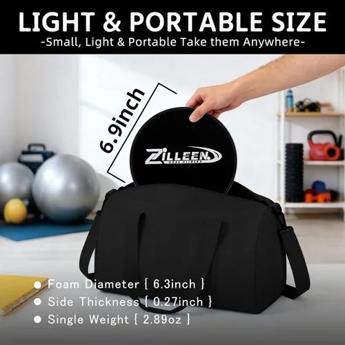 Miniatura 4 de Zilleen Deslizadores de Ejercicio para Entrenamiento Discos de Fitness para Pilates para Mujeres y Hombres, Paquete de 2