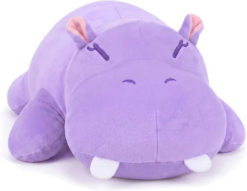 Miniatura 12 de Onsoyours Animales de peluche con peso original, lindo juguete de almohada de felpa de Capybara con peso positivo y suave, regalo para niños