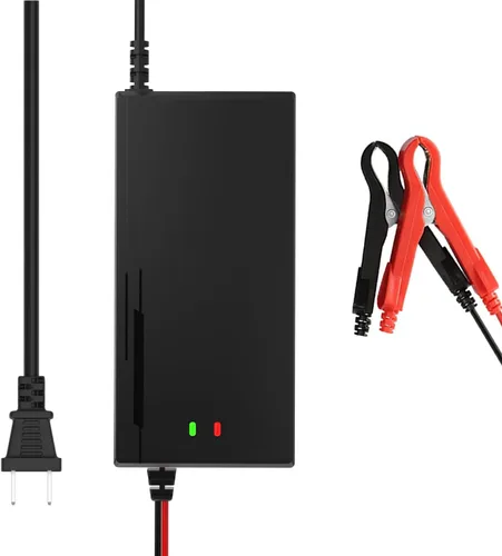 Cargador de batería de litio de 43.8 V 10 A para batería LiFePO4 de 38.4 V, carga rápida, alta eficiencia, indicador LED, diseño duradero con