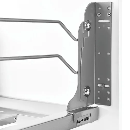 Miniatura 7 de Rev-A-Shelf - Cubo de basura extraíble doble para gabinetes de cocina base, 27 cuartos de galón, 12.5 galones con deslizadores de cierre suave, Gris