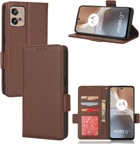 Miniatura 23 de Funda de piel sintética compatible con Motorola Moto E22 4G, funda de piel sintética compatible con Motorola Moto E22i 4G, color negro